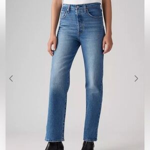LEVIS Ribcage Straight Ankle Medium Wash Women's Jeans 28X27